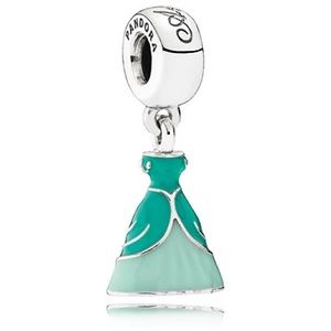 Pandora Teal and Mint Enamel Dress Dangle Charm